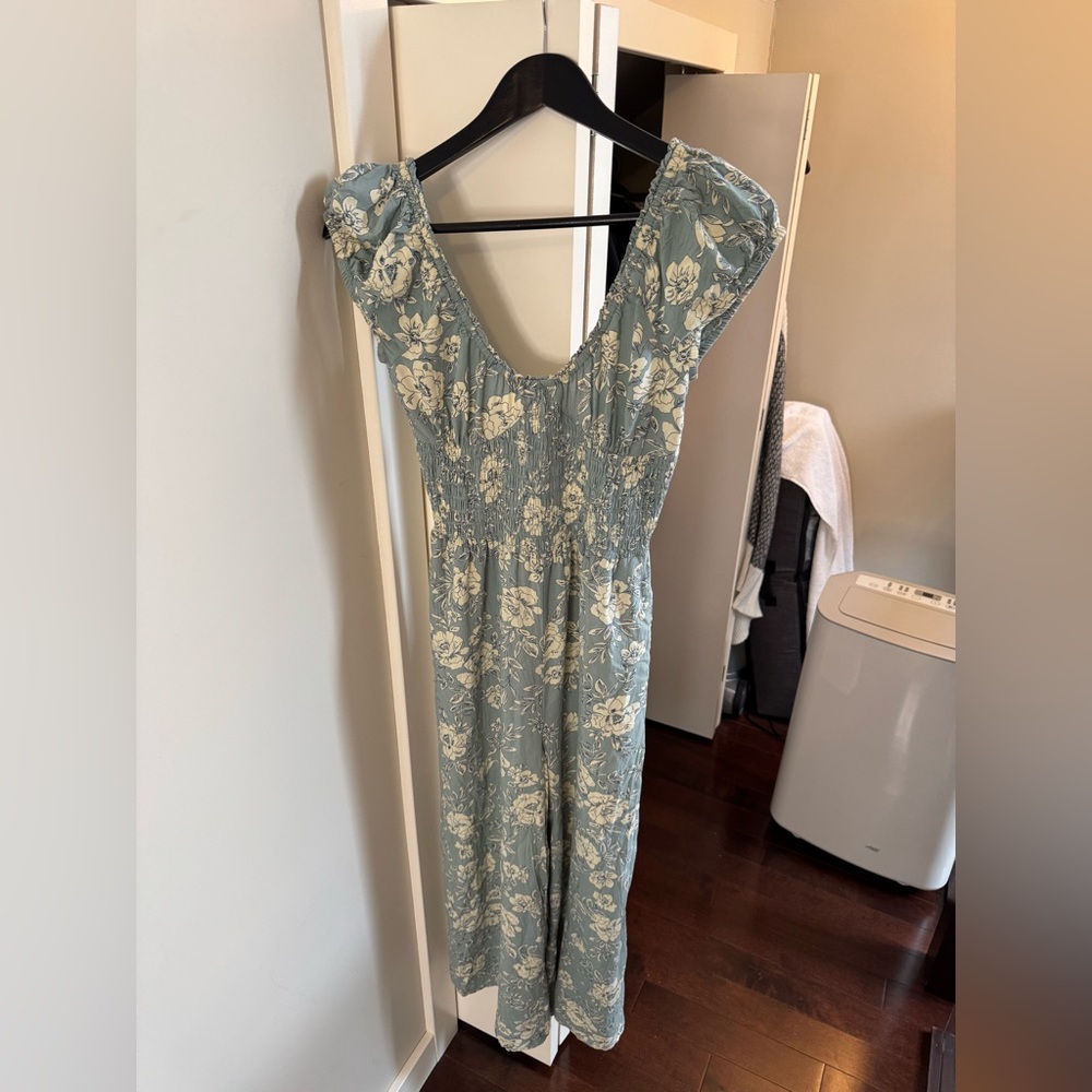 Patrons of Peace cascada Sage Green Floral jumpsuit